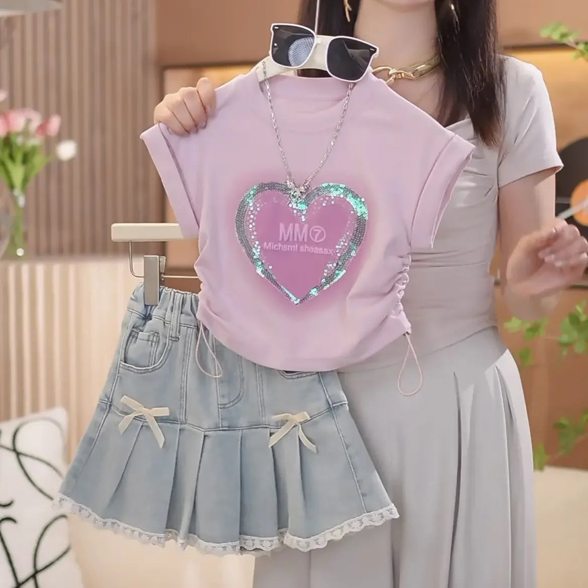 3-10 Years Girls Summer Clothes Set 2 Pcs Tops And Shorts Suit Trend Children Costume Casual Kids Outfits  Babys Clothing