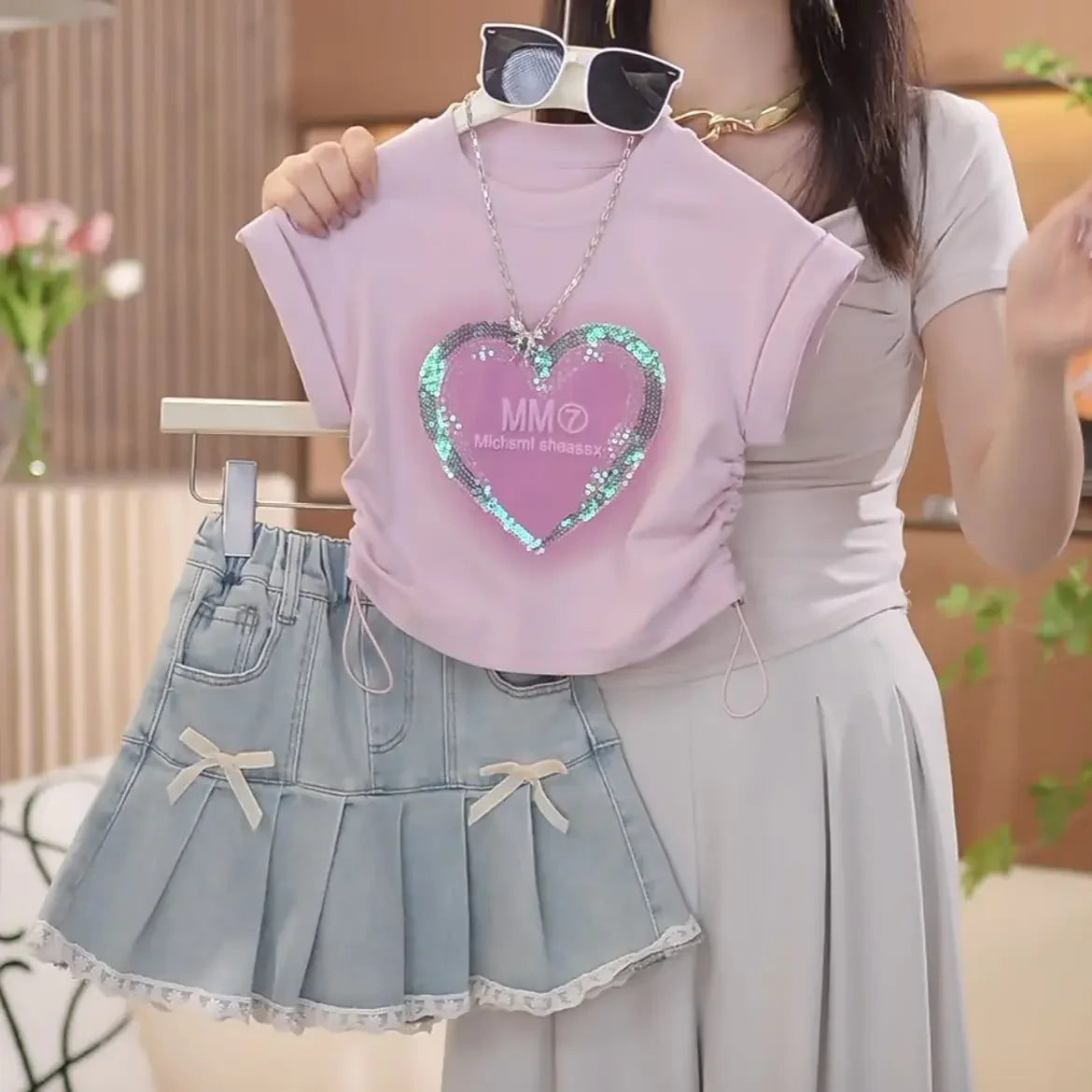 3-10 Years Girls Summer Clothes Set 2 Pcs Tops And Shorts Suit Trend Children Costume Casual Kids Outfits  Babys Clothing