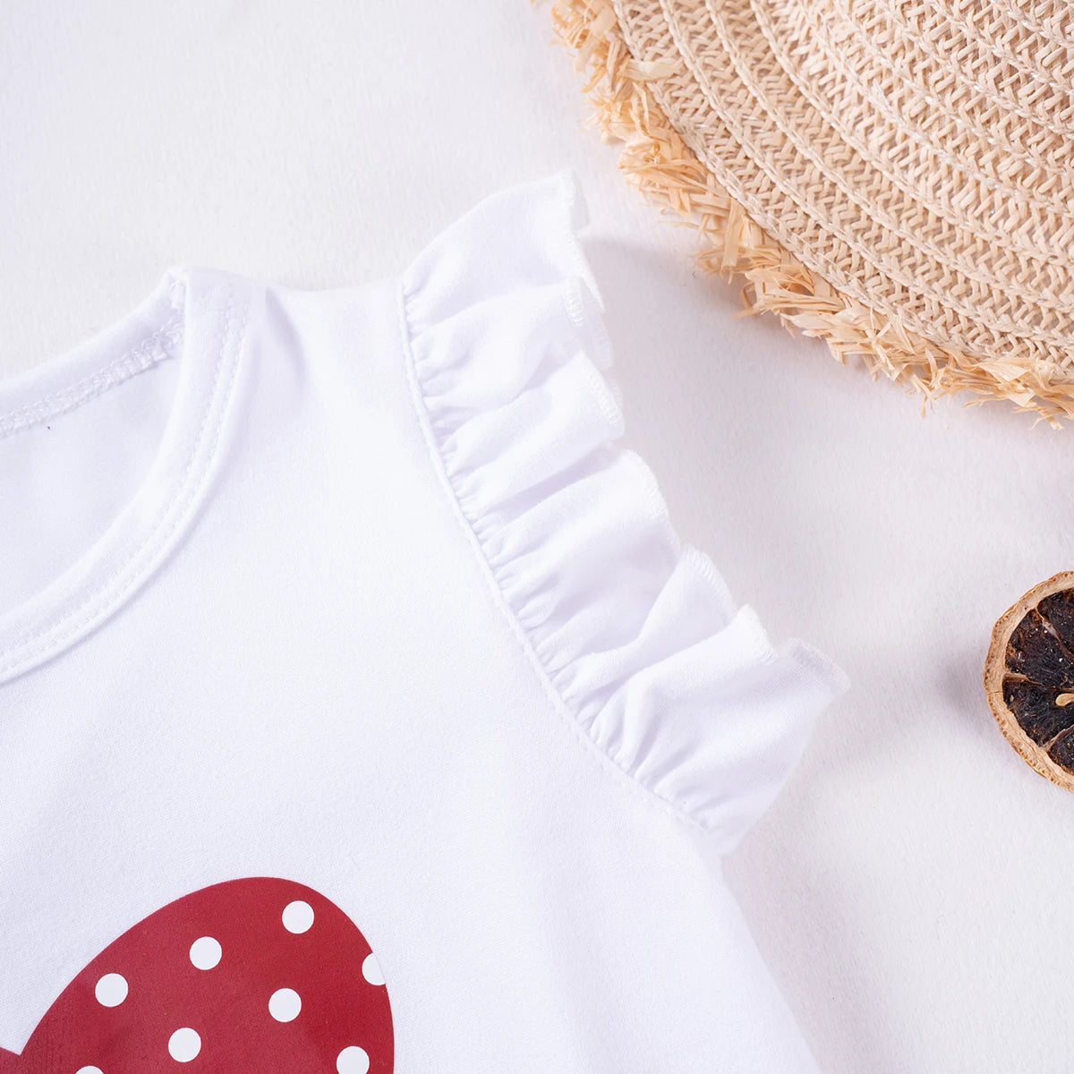Summer Girls Fly Sleeve Short Sleeve Shorts Girls Two-piece Fashion Suit Cute Sweet Summer Suit