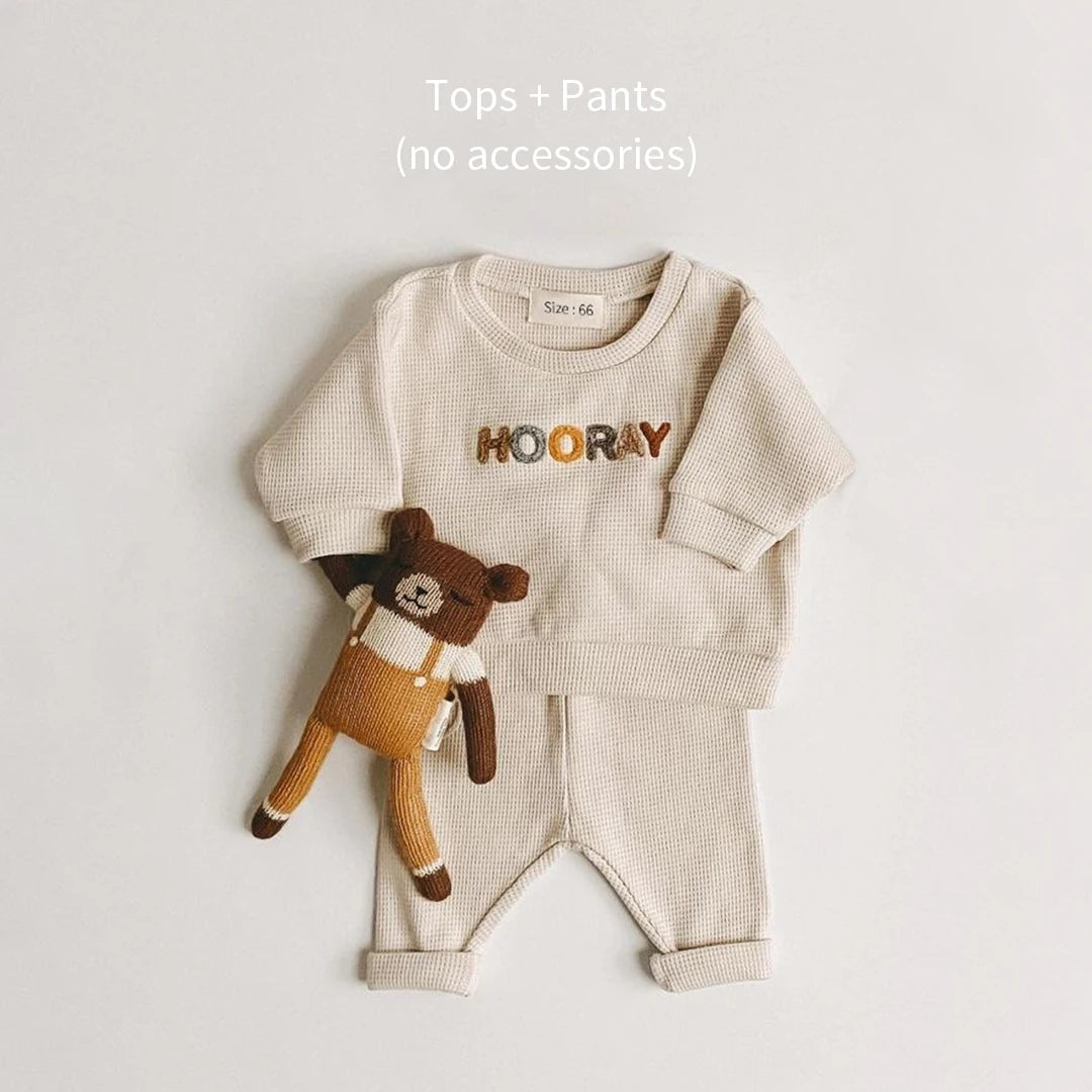Casual Tops + Loose Trousers 2pcs Outfit