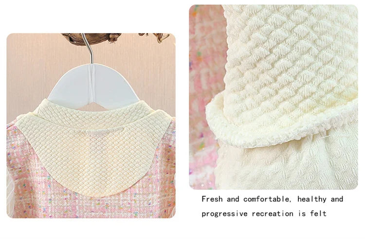 1-5Y New Spring Autumn Dresses For Baby Girls  Cute Bow Mesh Plaid Long Sleeve Princess Dress