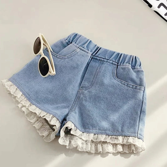 2024 New Summer Girls Cool Cute Denim Clothing Shorts Pants Jeans Clothes Children Girls Casual Short Trousers Infant Bottoms