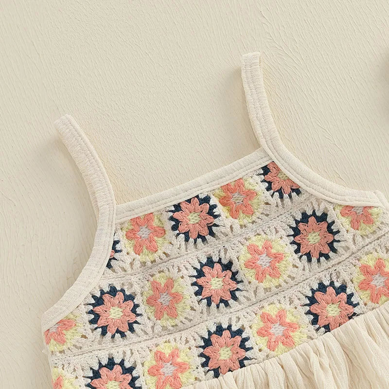 Summer Girls Clothing Sets Floral Design Ruffled Trim Sleeveless Tank Tops and Tassel Shorts Baby Clothes Children Kids Outfits