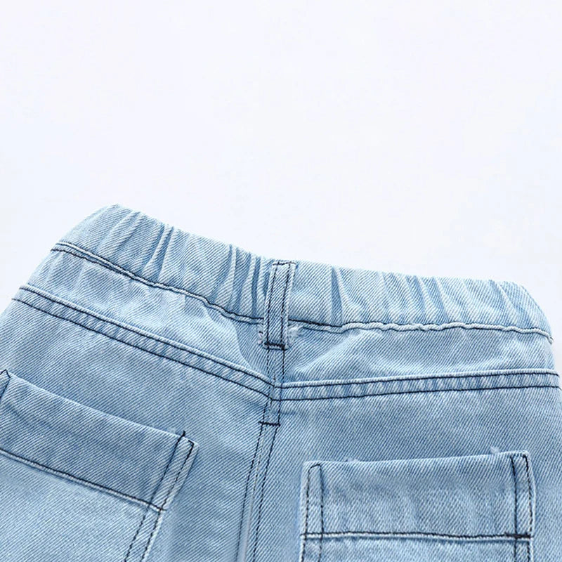 Summer Baby Boys Denim Shorts Fashion Hole Children Jeans South Korea Style Kids Casual Cowboy Shorts Child Beach Pants 2-7Years
