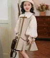 2024 New Baby Girls Summer Teenage Fashion Casual Sets, Love Pattern T-shirt + Sequined Skirts 3-9T