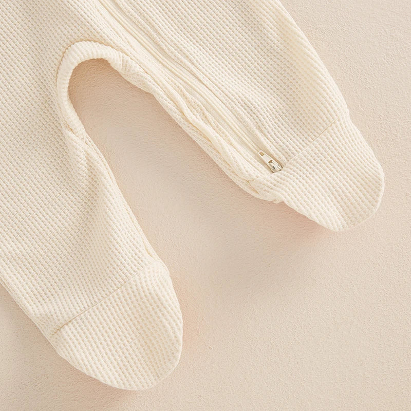 Newborn Baby Fall Footed Romper with hat